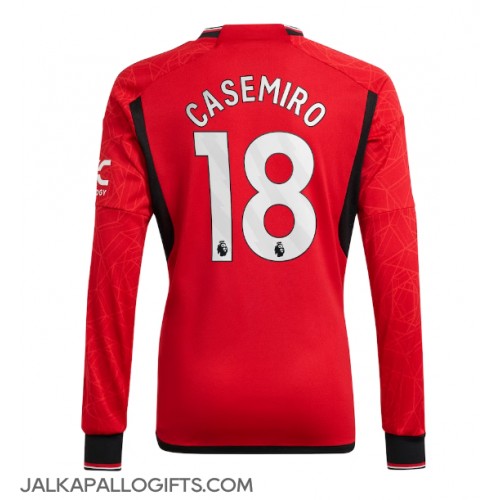 Manchester United Casemiro #18 Kotipaita 2023-24 Pitkähihainen